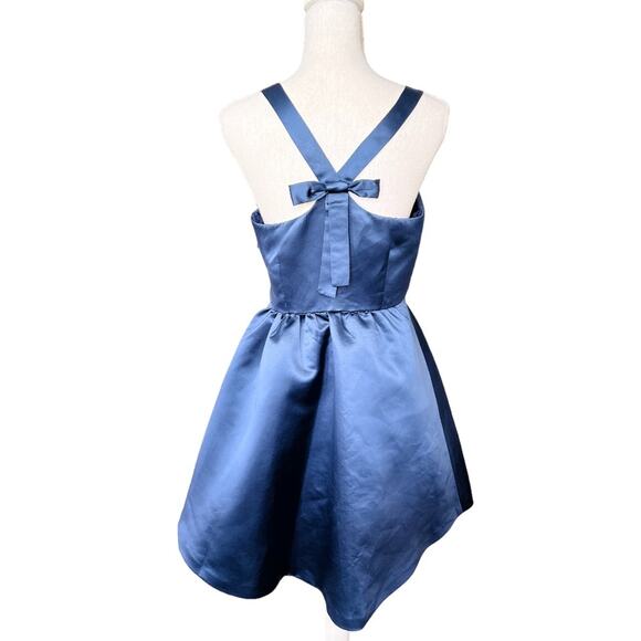 CeCe by Cynthia Steffe blue satin ribbon "CARA" sheath dress formal - Picture 7 of 9